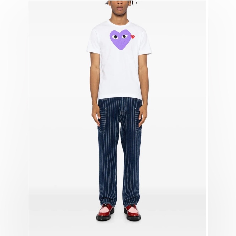 Comme des Garcons Play signature heart motif cotton t-shirt